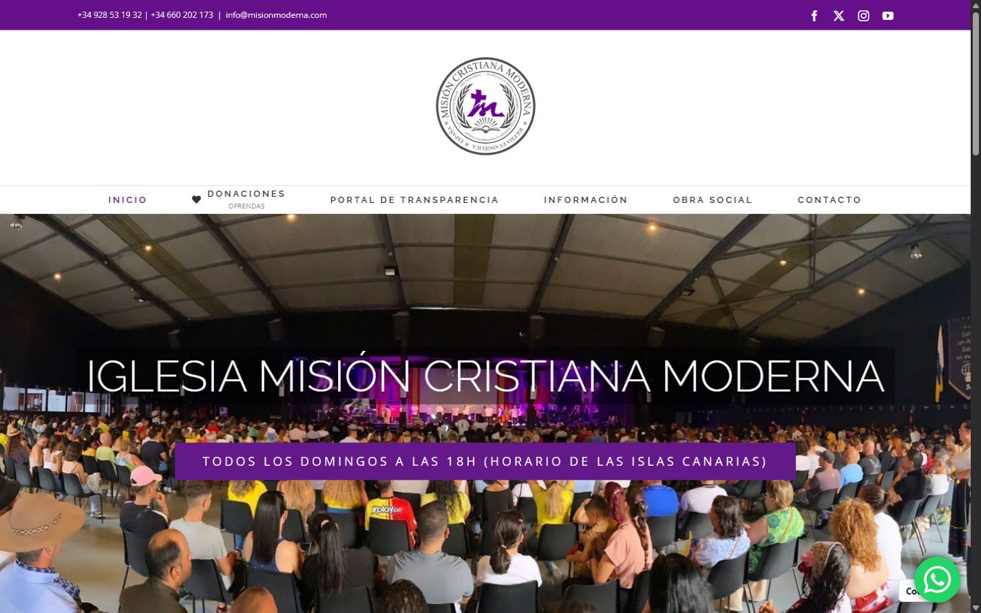 Página de inicio de Misión Cristiana Moderna